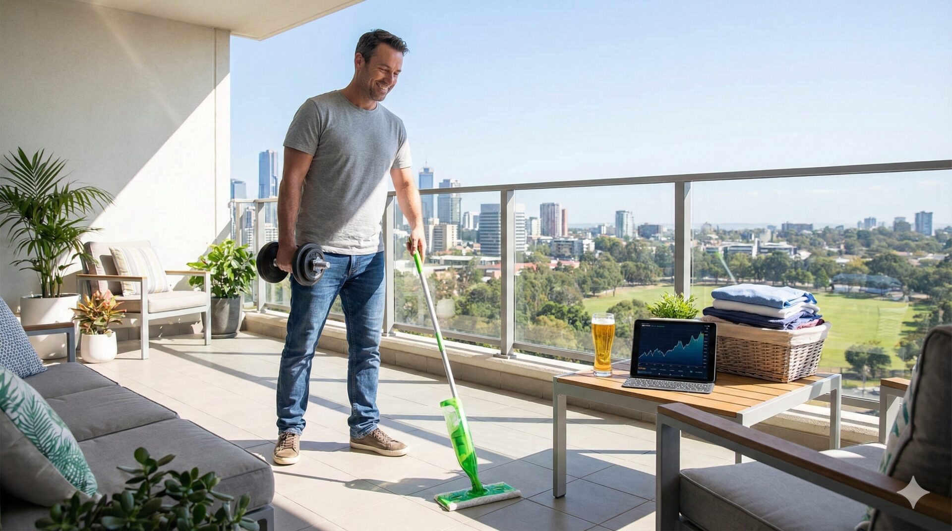 40代独身の筋トレは、集中力が切れてもいい。インターバル家事と0.7%のビールで手に入れる最強の継続術